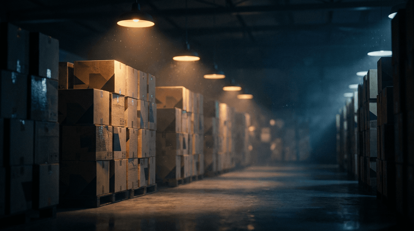 Business owner in warehouse with tablet